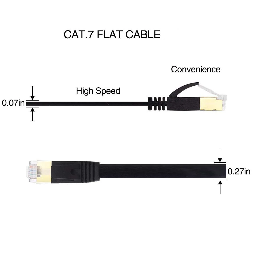 5 sztuk Cat7 20cm 50cm 1m 2m 3m 5m 10m 15m 20m CAT7 płaskie STP sieć Ethernet CAT6A kabel przewód RJ45 łatka LAN na PC Router Laptop