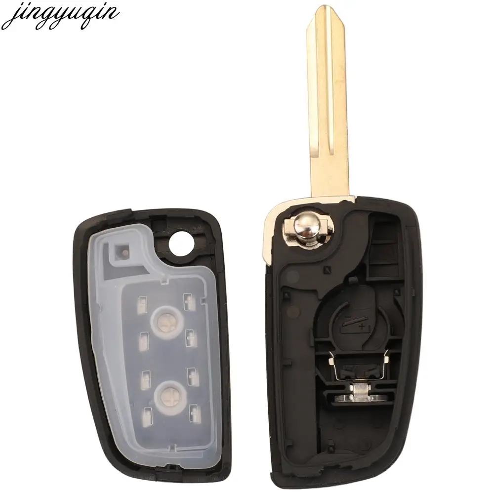 Jingyuqin Remote Car Key Case Shell For Nissan Juke F15 F16 2010-2018 Micra Pulsar X-Trail Qashqai 2/2+1/3 Buttons Entry Fob