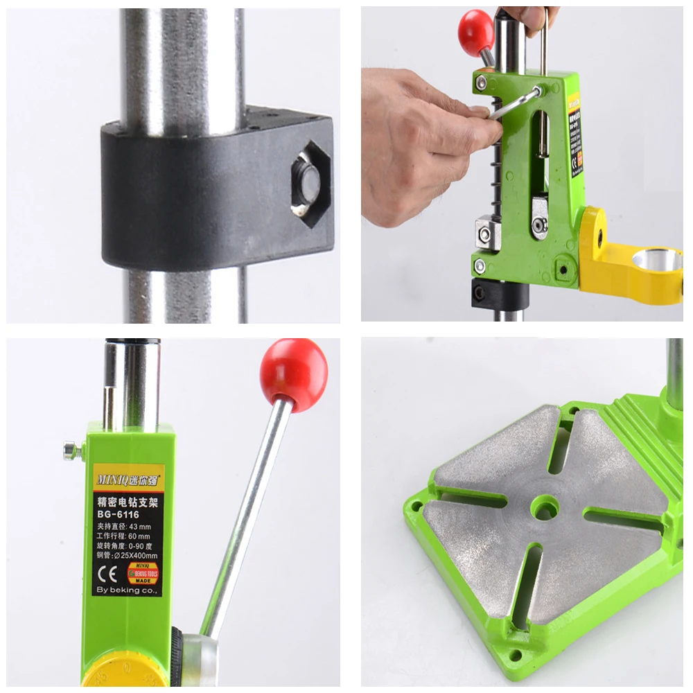 MINIQ BG-6116 Precision Electric Drill Stand Power Rotary Tools Accessories Bench Drill Press Stand Base Woodworking Tools