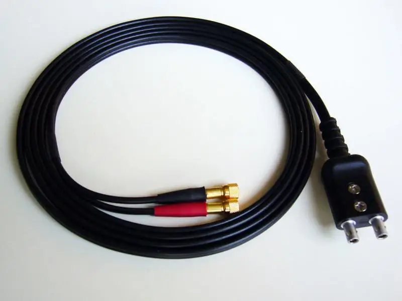 Cable for flaw detector, Equality LEMO-00 Dual Plug  to 2Microdot  Krautkramer