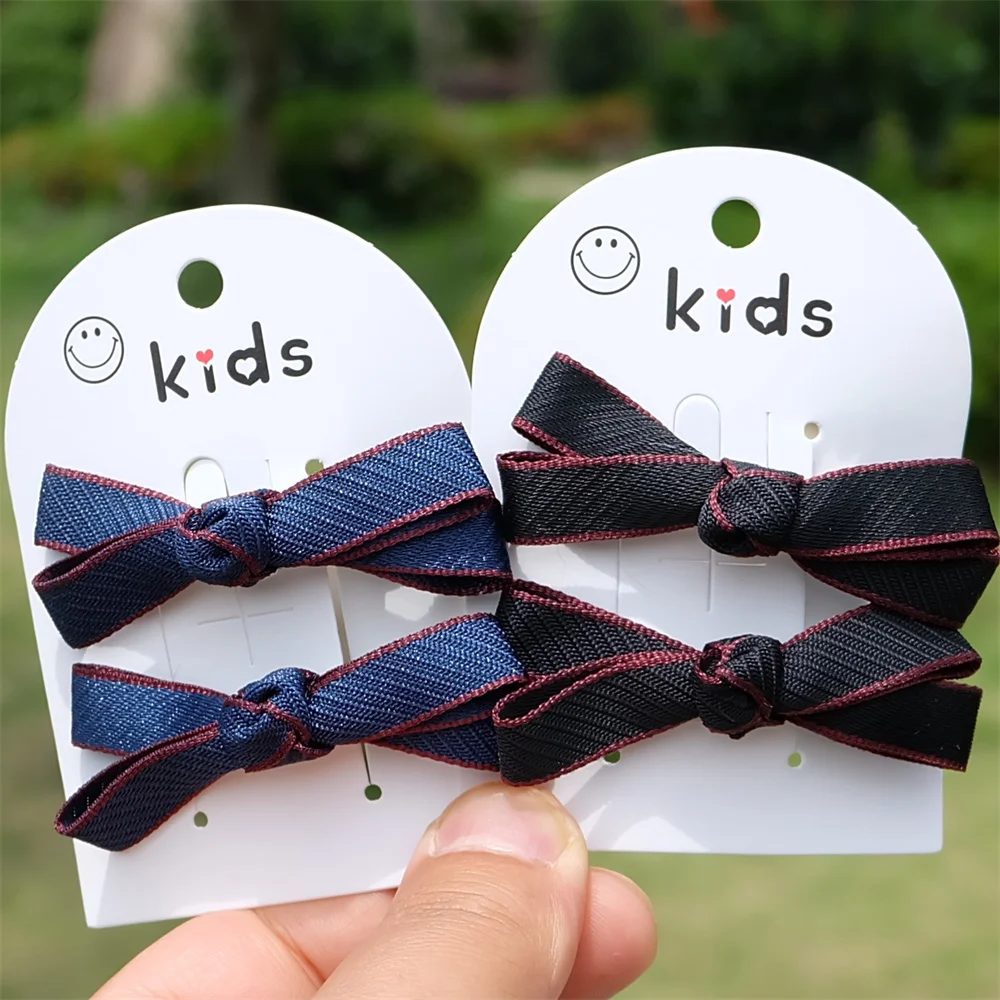 Wholesale 20Sets Bow Hair Clips For Girls Children Kawii Barrettes Women Cute Haar Accessoires Kids Hairpin Children Hairgrip