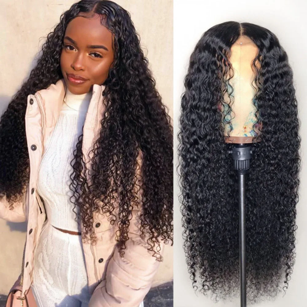 Perruque Lace Frontal Wig bouclée 150% abordable, faite par des faisceaux de cheveux bouclés et une perruque Lace Frontal 13*4 afro-américaine