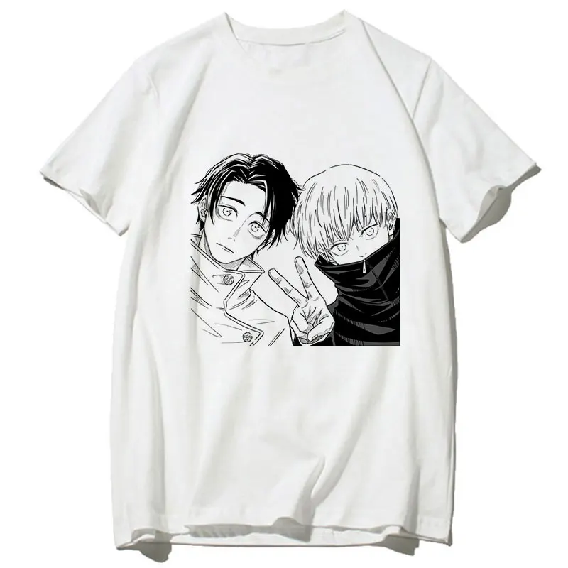 Jujutsu Kaisen Shirt Kawaii Anime print ladies T-shirt casual basics O-collar white shirt short sleeve ladies T-shirt,Drop Ship