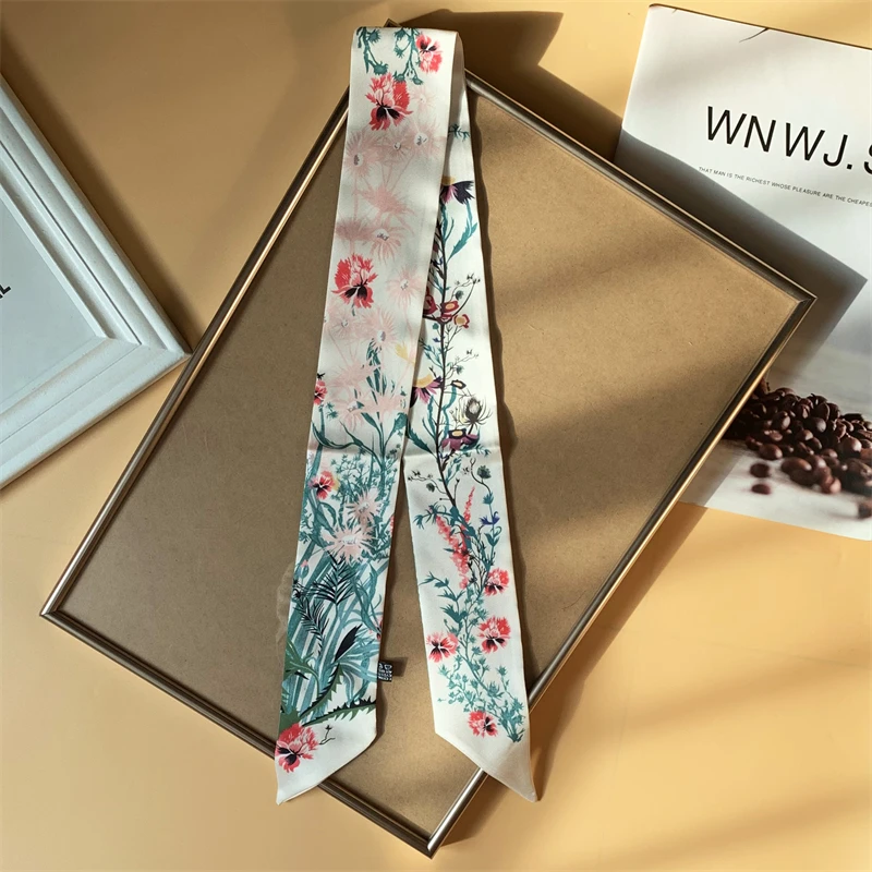 Fashion Bag Scarf Top Women Twill Print Ladies Hair Band Shirt Tie Design New Girls Head Scarf Neckerchief