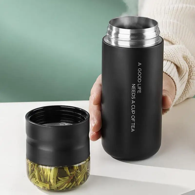 

Insulated Cup with Filter Stainless Steel Tea Bottle Cup with Glass Infuser Separates Tea and Water 300ML Thermos Vacuum Flask