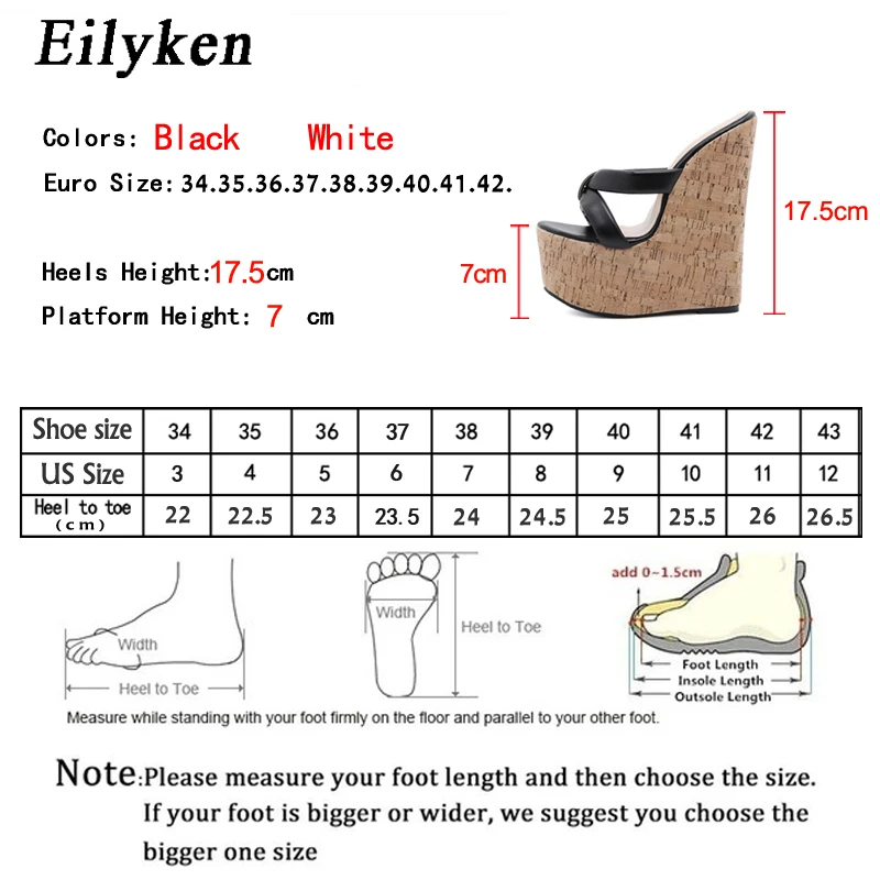 Eilyken Summer Outdoor Fashion Brand Peep Toe Platform Slippers High Quality Sandals Women Wedges Heels Ladies Leisure Shoes