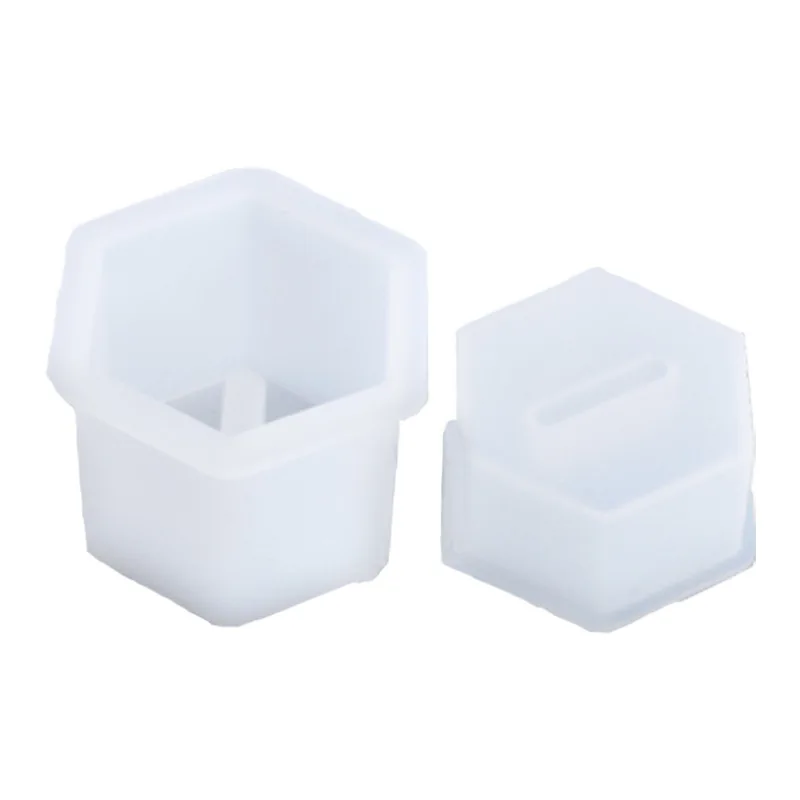Molde de silicone de hexágono, ferramenta de exibição para assento, molde para faça você mesmo, joias, cristal, resina epóxi