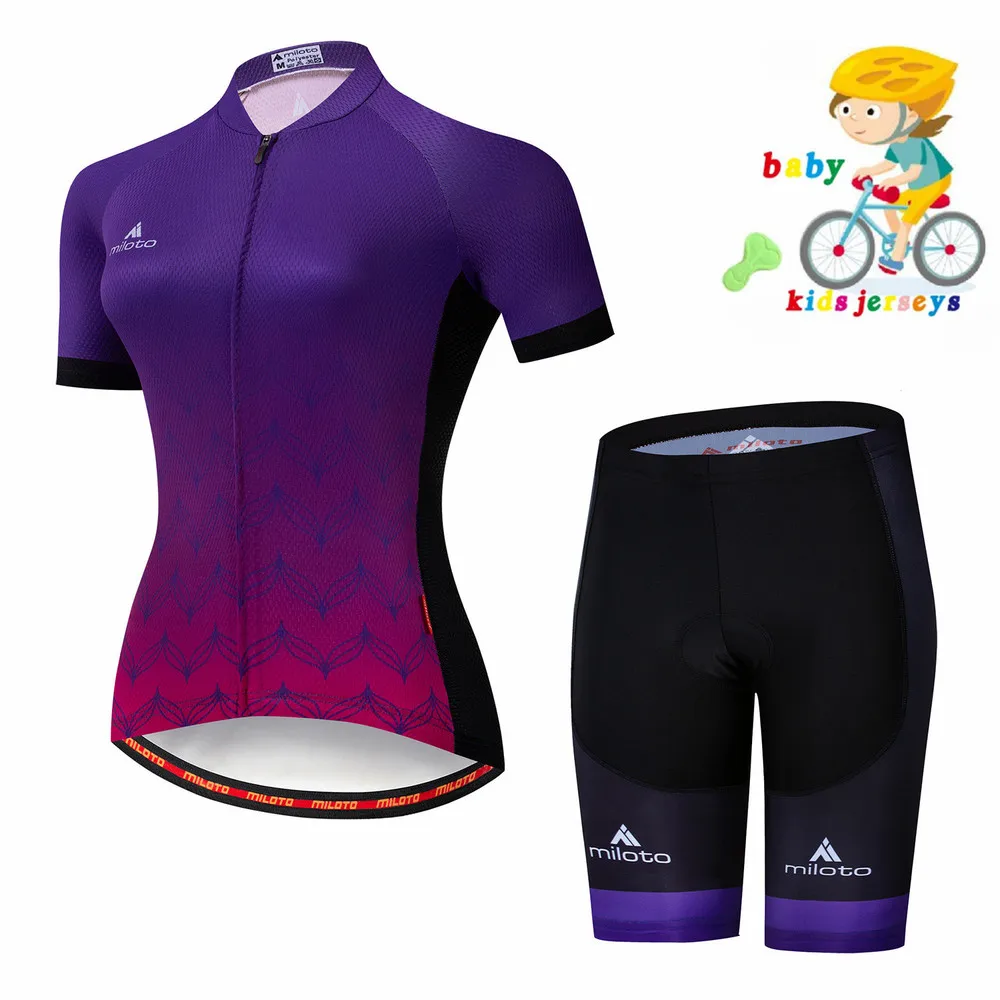 Short Sleeve Cycling Jersey Sets for Children, Breathable Clothing for Girls, Sports Wear for Kids, Summer, 2023