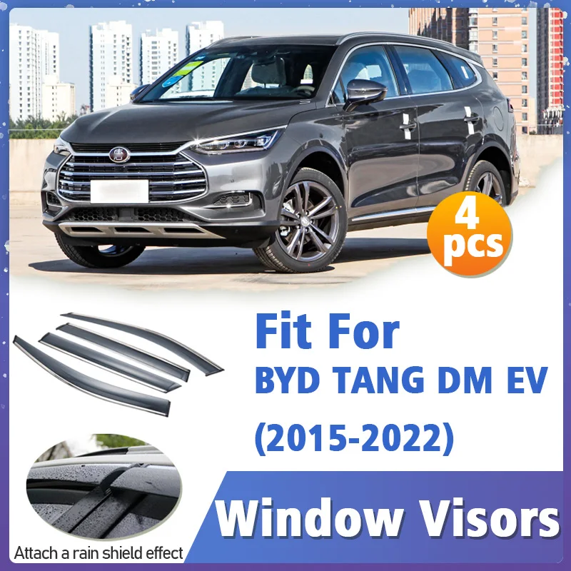 

Window Visor Guard for BYD TANG DM EV 2015-2022 Vent Cover Trim Awnings Shelters Protection Sun Rain Deflector Auto Accessorie