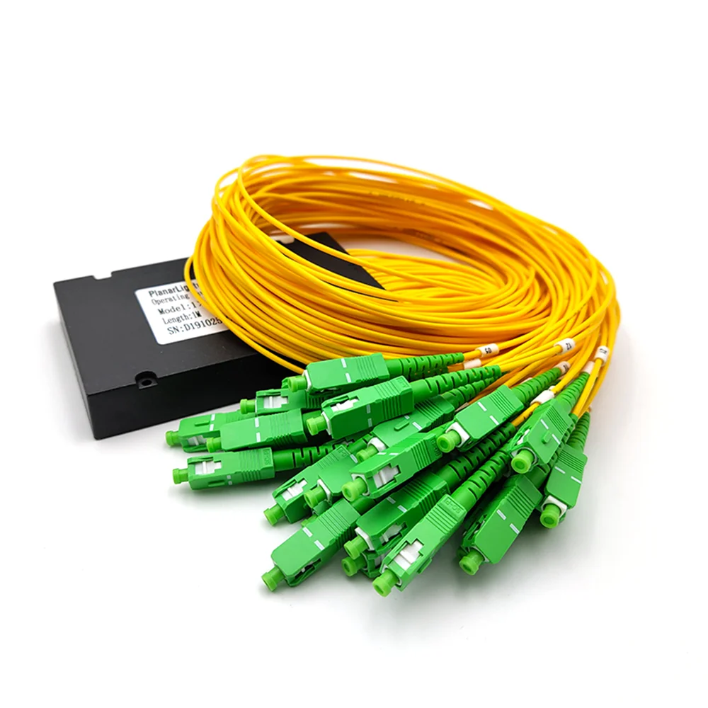 SC/APC 1x32 1M 2.0MM PLC Splitter Box FTTH Fiber Optic ABS Box 1*32 Planar Lightwave Circuit Splitter-Box