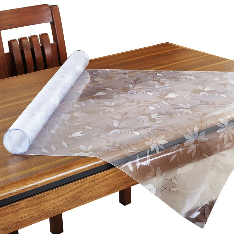 

1.5mm Thick Cosmos PVC Tablecloths Waterproof Rectangular Table Cover Pad Kitchen Oil-Proof Table Mat Soft Glass Crystal Boards