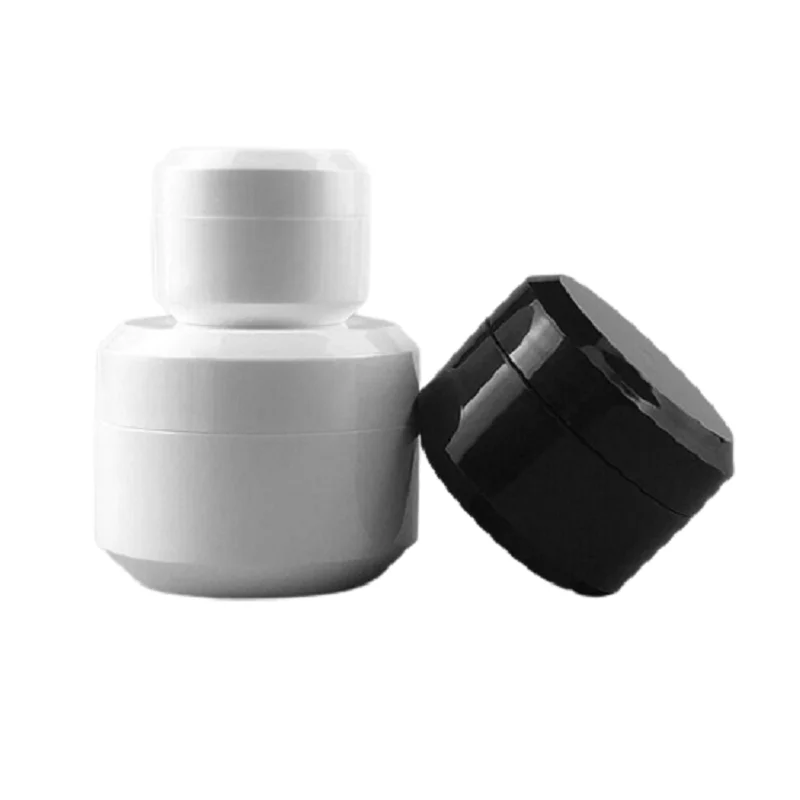 

5/8/15/30g Empty Plastic Cream Jar Refillable Bottles White Black Face Cream Lotion Cosmetic Container Oil Eye Cream Vials