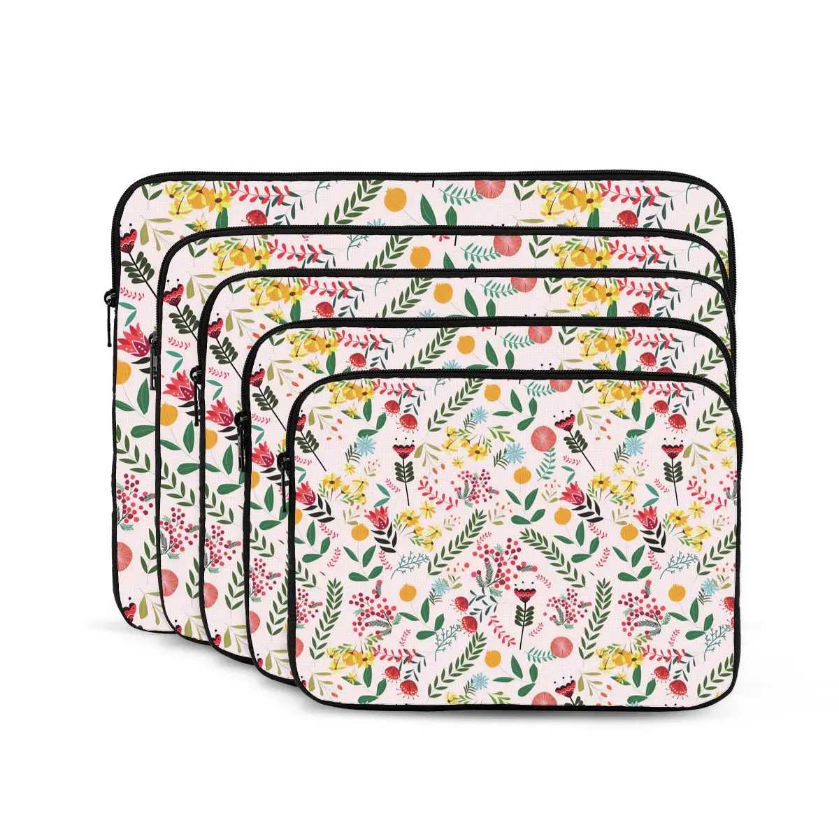 Cute Colorful Floral Botanical Seamless Pattern Computer ipad Laptop Cover Case Laptop Sleeve Bag Portable Cover Fundas Pouch