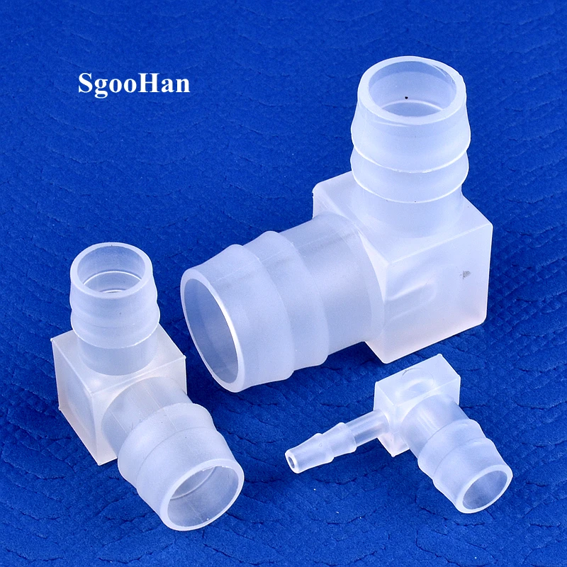 1~100pcs Big Size 20~4mm PP Reducing Elbow Connectors Irrigation Pipe Fittings Aquarium Tank Air Pump Aerator Hose Pagoda Joints