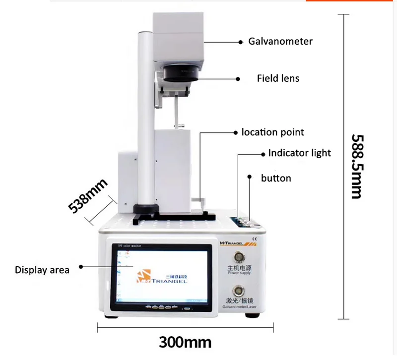 M-triangle PG ones new laser separation machine for cellphone back cover glass removing, 2019