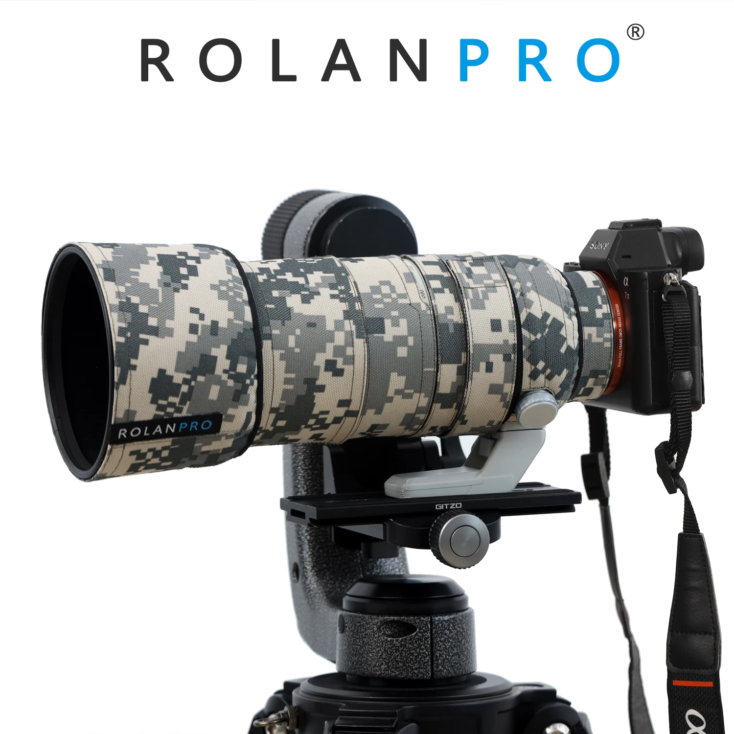 ROLANPRO SEL70200GM2 wodoodporny obiektyw kamuflaż płaszcz deszcz etui na sony FE 70-200mm f2, 8 GM OSS II obiektyw ochronny pistolety