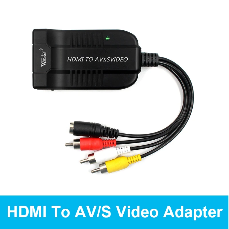 

HDMI to RCA S VIDEO Converter AV/CVSB L/R Video Box HD 1080P 1920*1080 60Hz HDMI2AV Support NTSC PAL Output HDMI To AV S Video