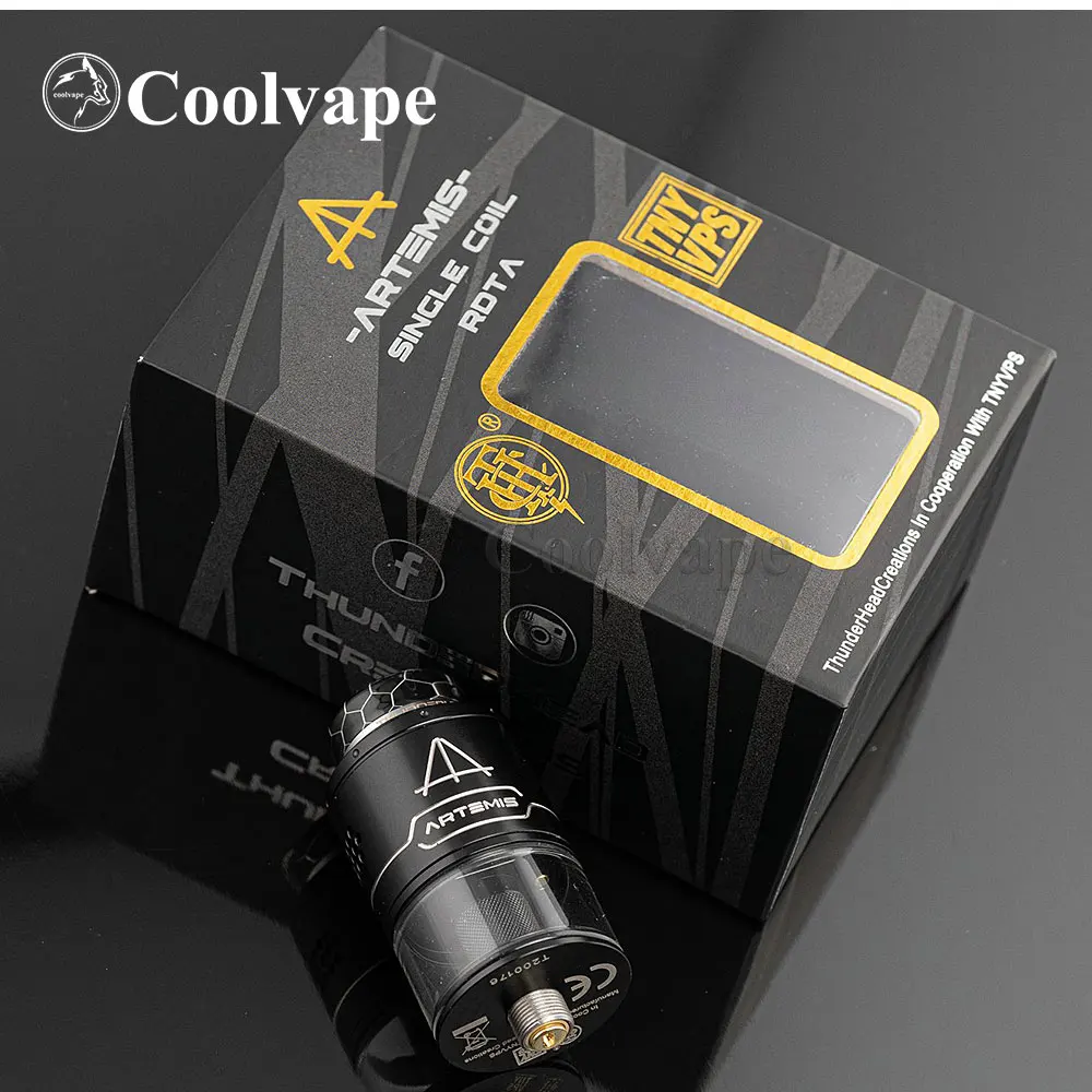 Thunderhead creative Artemis RDTA V1.5 24 مللي متر البخاخة 2/4 مللي لفائف واحدة البخاخة هيئة الطرق والمواصلات 26 قطعة العسل فتحات الهواء E-cig خزان
