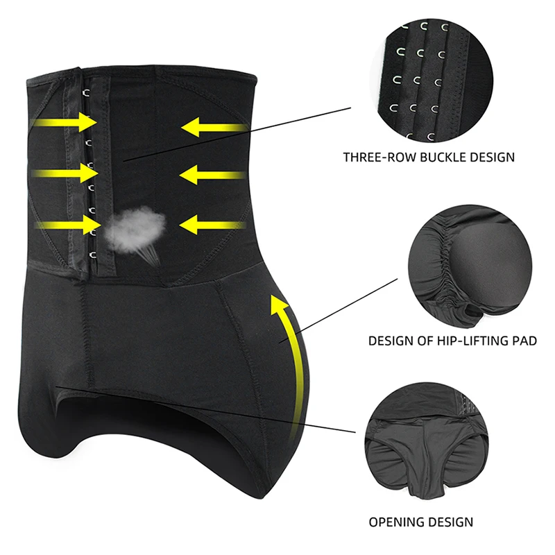 Men Padded Panties With Reducing Belts Waist Trainer Models Slimming Underwear Body Shaper Men Shapewear