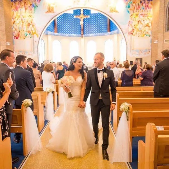 Vestidos De Novia De encaje De sirena, cola De la Corona, Tallas grandes