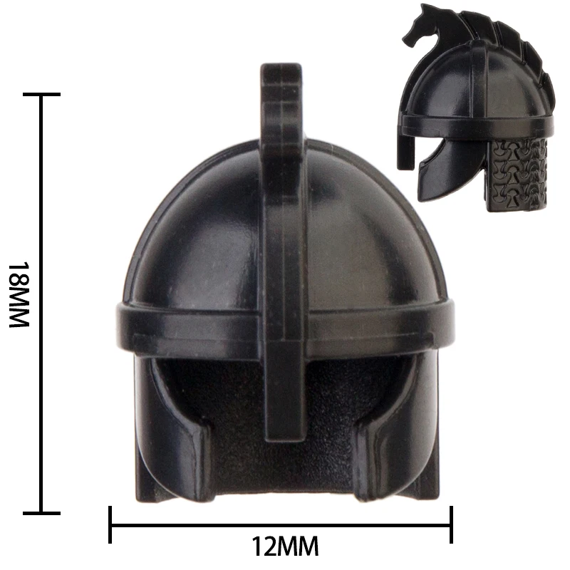 Koruit Mediaeval Times Knight Rohan Weapons For 4cm Mini Dolls Armor Helmet Shield MOC Building Blocks Brick Accessories Toys