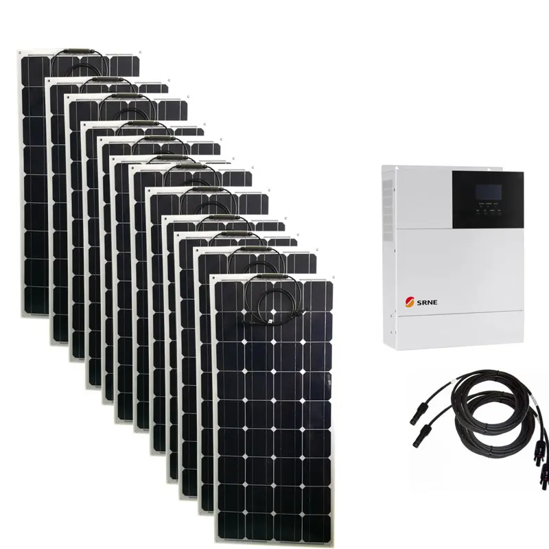 Etfe Flexible Solar Panel Kit Complete 5000W 220V 110V For Home Hybrid Inverter Controller Solar Battery Charger Car Campping