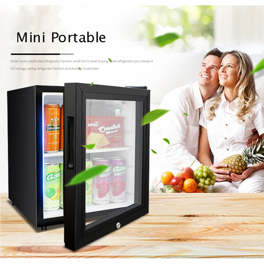 

42L Mini Refrigerator Household Single Door 50W Wine Milk Food Cold Storage Home Cooler Dormitory Freezer Fridge