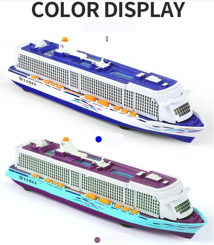 Simulation alloy sound and light pull back cruise ship toy,1:100 metal ship toy model,yacht sightseeing boat