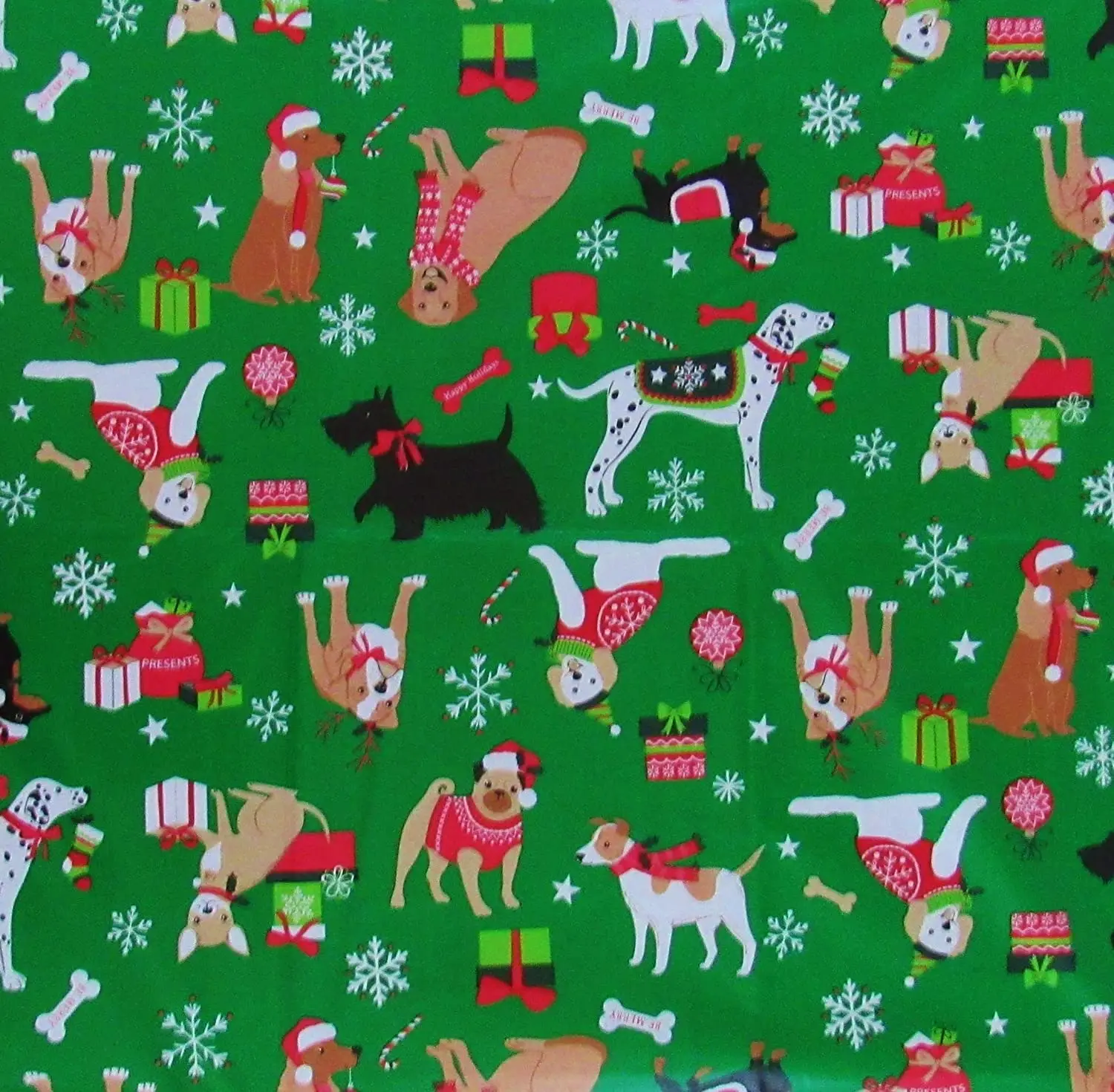 

It's a Doggy Dog Christmas Vinyl Flannel Back Tablecloth