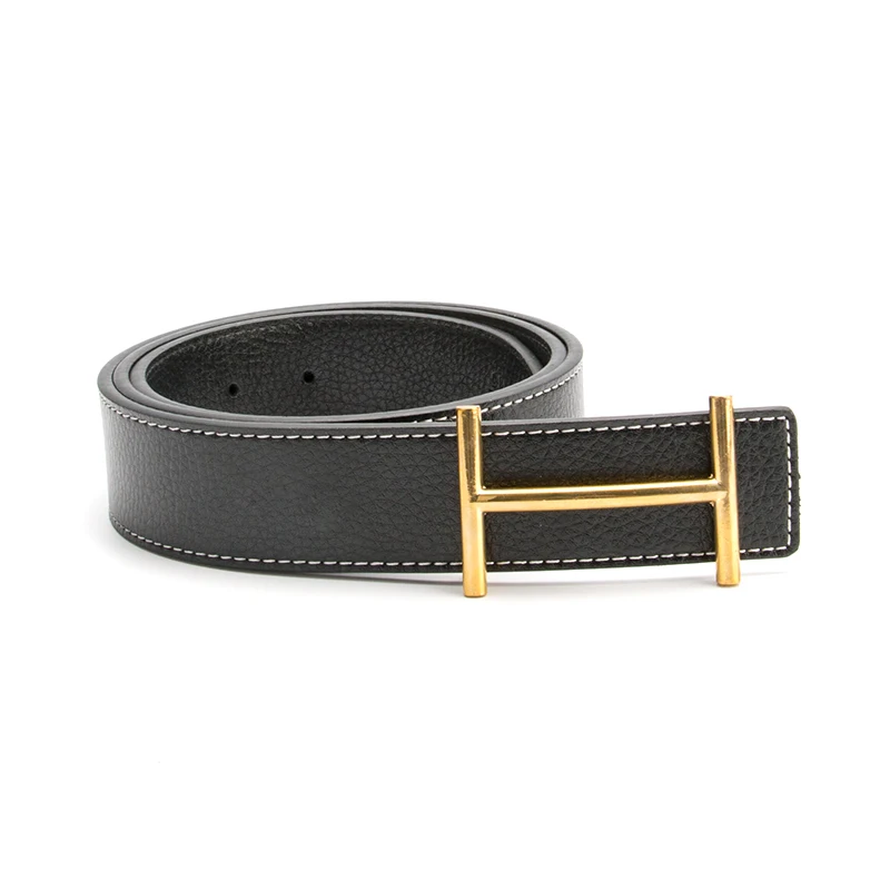 Luxury Designer Brand Brass Buckle Belt Men High Quality Women Genuine Real Leather Dress Cowhide Strap for Jeans Waistband