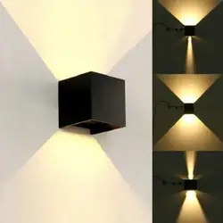 Surface Mounted Dimmable 12W 9W COB Modern Brief Cube Adjustable LED Wall Lamp Outdoor Waterproof Wall Light Garden Light Sconce