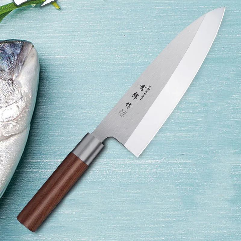 Japanese Deba Fish Head Knife Salmon Knife Sashimi Sushi Cooking Filleting Knives Sushi Cleaver Salmon Sllicing Petty Peeling