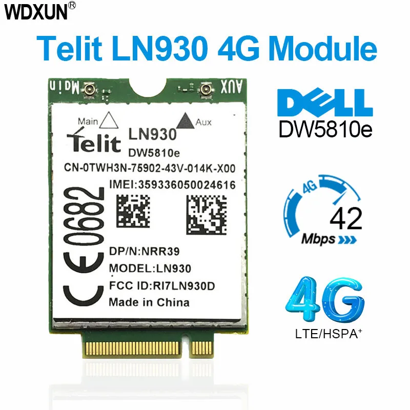 For TELIT LN930 DW5810e 4G LTE Wireless Mobile WWAN Card 4G/LTE/DC-HSPA + WWAN Card