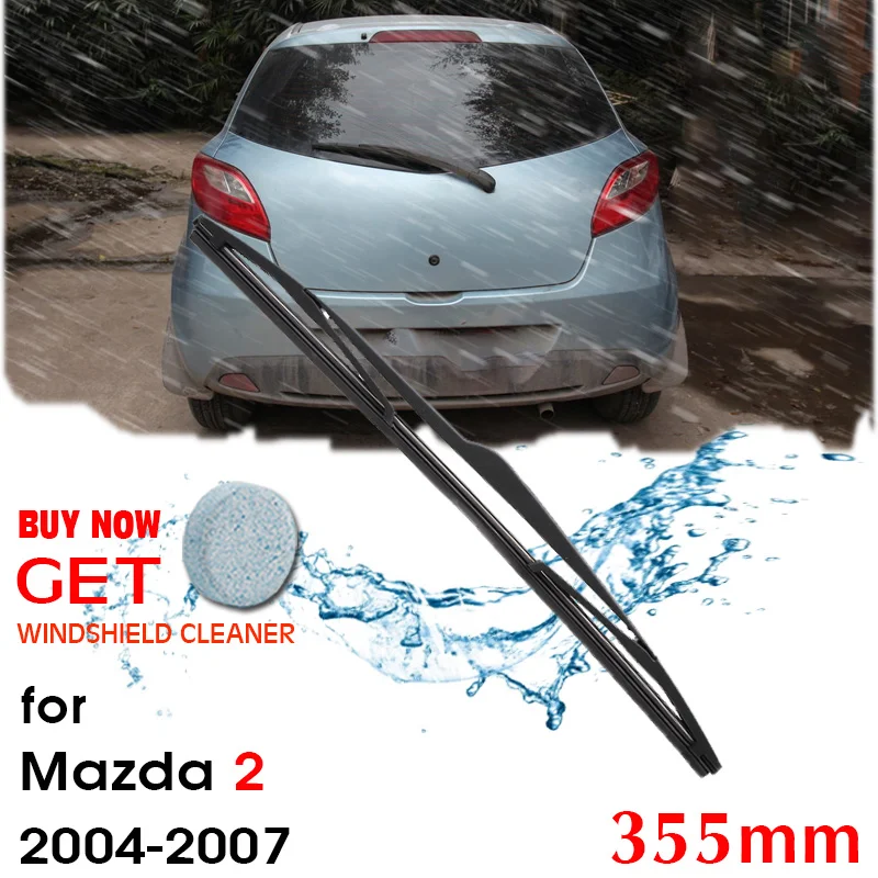 

Car Wiper blade Rear Back Window Windscreen Windshield Wipers For Mazda 2 Hatchback 355mm 2004-2007 Auto Accessories