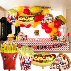 1PC Large Size Pizza Hamburger Foil Balloon Ice Cream Hotdog  Food Balloon Kids Birthday Party Decoration Inflatable Balloons