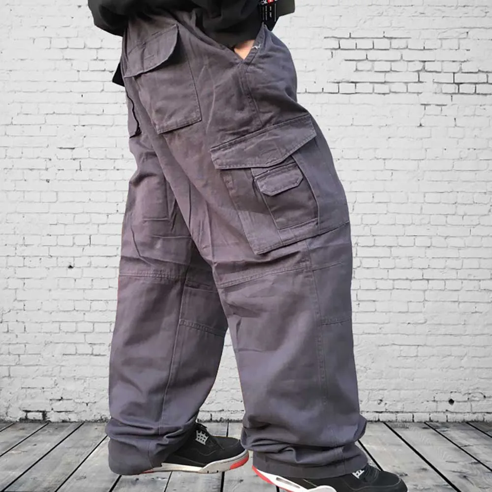

Really Loose Baggy Cargo Pants Men Casual Hiphop Harem Trousers Streetwear Tactical Plus Size Clothing