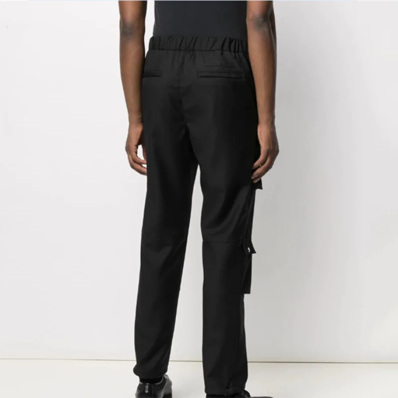 

Весенне-осенние новые трендовые прямые красивые брюки для молодых мужчин, повседневные брюки, однотонные популярные брюки