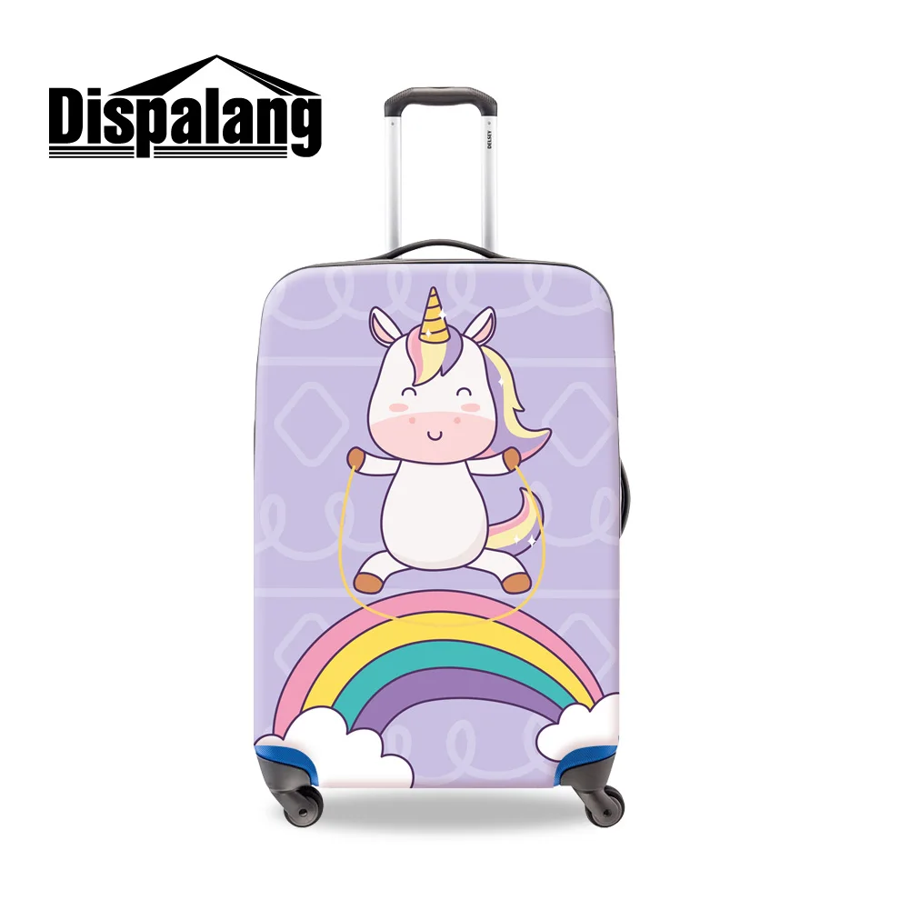 Women Waterproof Luggage Protective Cover For 18-32 Inch Unicorn Printing Custom Suitcase Cover Customized Logo Case For Luggage