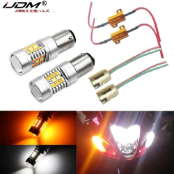 iJDM Complete White/Amber Switchback LED Lighting Conversion Kit Compatible For Suzuki Hayabusa GSX1300R Front Turn Signal Lamps