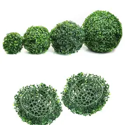 1pc Green Artificial Plant Ball Topiary Plastic Tear Resistant Tree Boxwood Wedding Party Outdoor Garden Home Decoration
