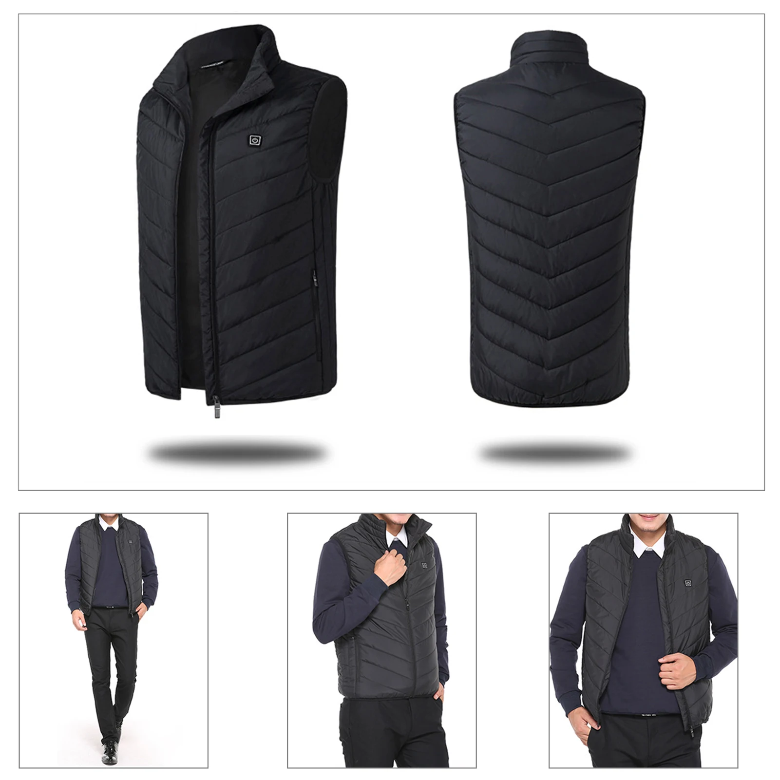 

Electric USB Heated Warm Security Intelligent Autumn and Winter Vest Men Women Heating Coat Jacket for Motorcycle Hiking