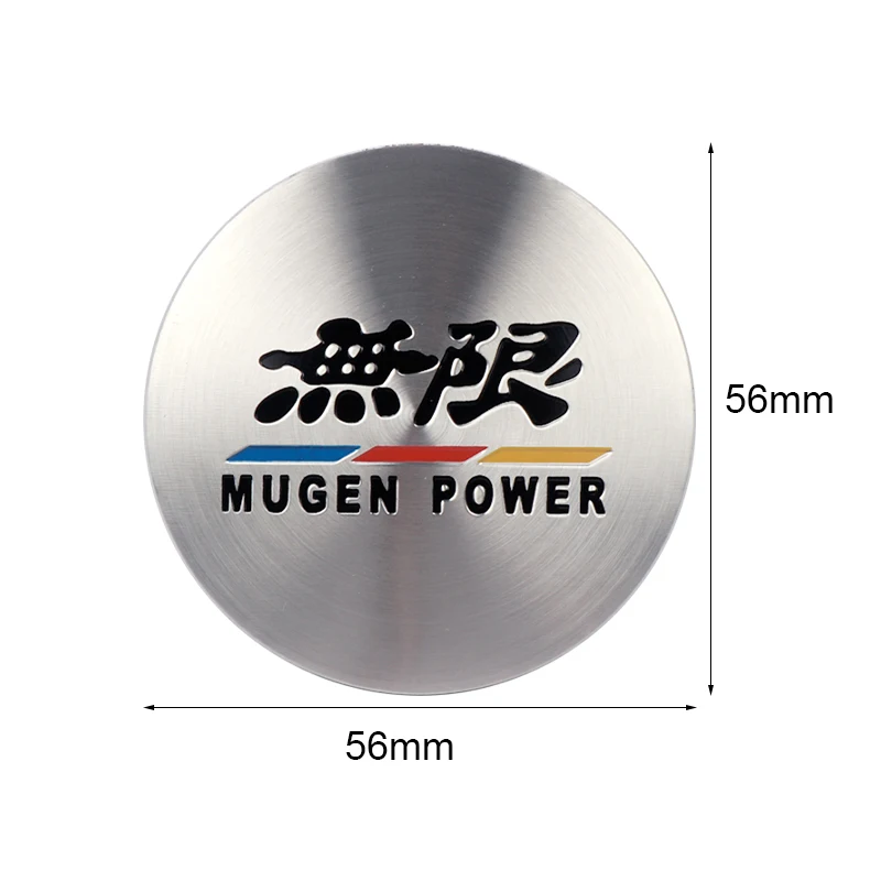4pcs 3D 56mm Mugen Power Emblem Car Wheels Center Hub Cap Badge Sticker Decoration Decal For Honda Civic Accord CRV Fit Hrv CITY