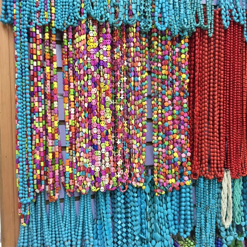 Elephant 11*15/15*20/17*21MM Blue White Mix Color Howlite Gem-stone Side Ways Flat Loose Beads DIY Woman Bracelet