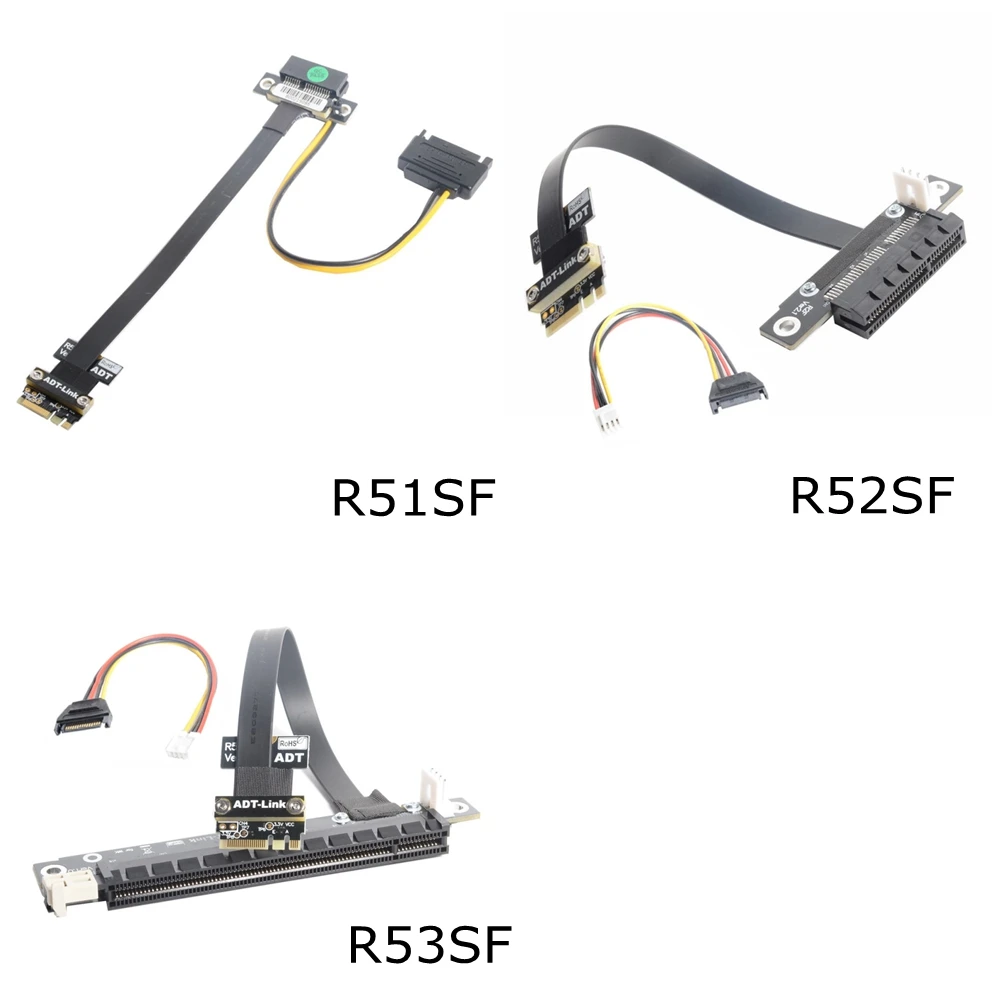 M.2 WiFi A.E Key Converter PCI-E 3.0 X1 X4 X16 Motherboard Expansion Cable Flexible Flat PCIe 16x to Wi-Fi Adapter Cable