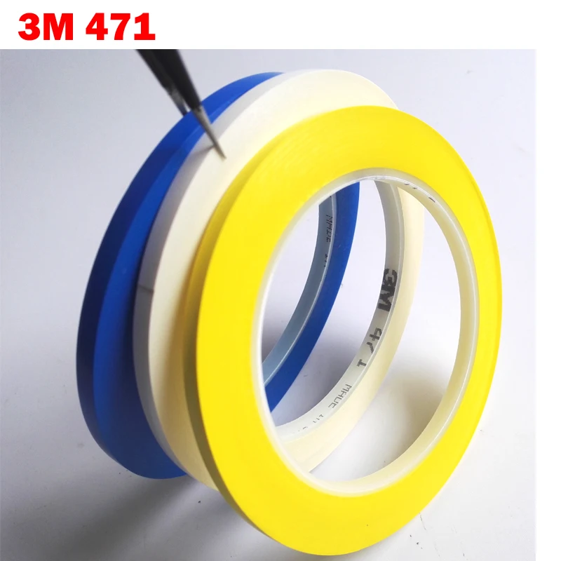 5mm x33M 3M 471 Strong Vinyl Tape  Bundle Set for Decoration Car, Floor, Motorcycle, Automotive Board Printing Masking Mark