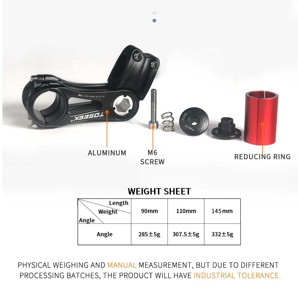 Bicycle Handlebar Stem Adjustable-85 To 85 Degree Length 90/110/145mm Handlebar 25.4/31.8mm Stem For XC Mountain Road City Bike