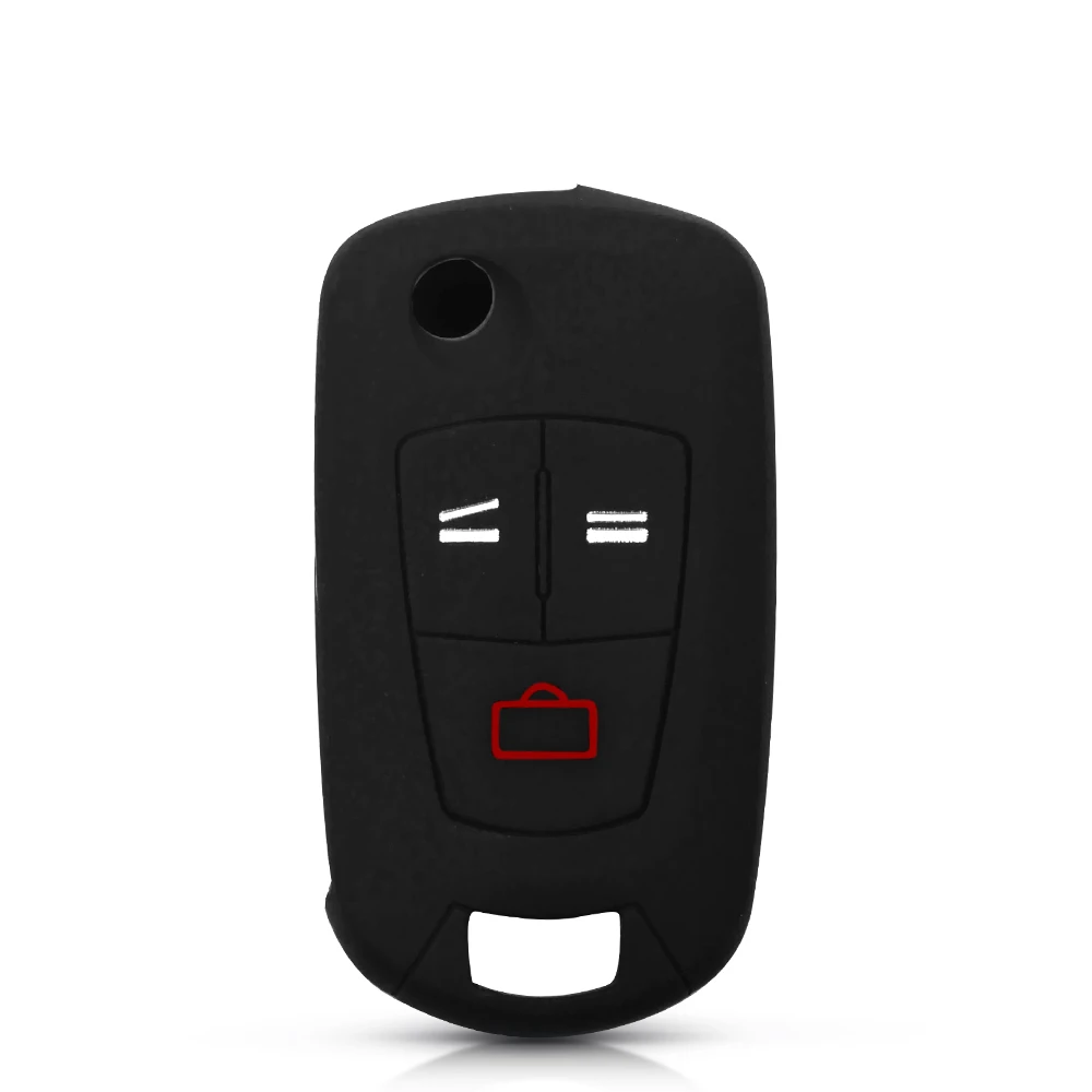 KEYYOU For Opel Astra H Corsa D Vectra C Zafira Styling Silicone Car Key Case Cover 3 Buttons