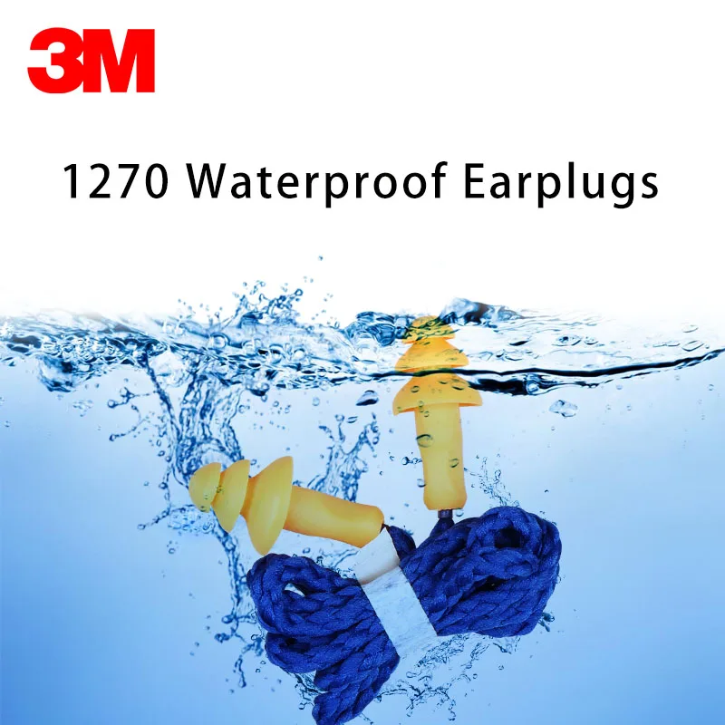 3M 1270 Anti-Noise Earplugs Christmas tree shape Belt line Safety earplugs Cleanable Silica gel Learn Sleep earplug