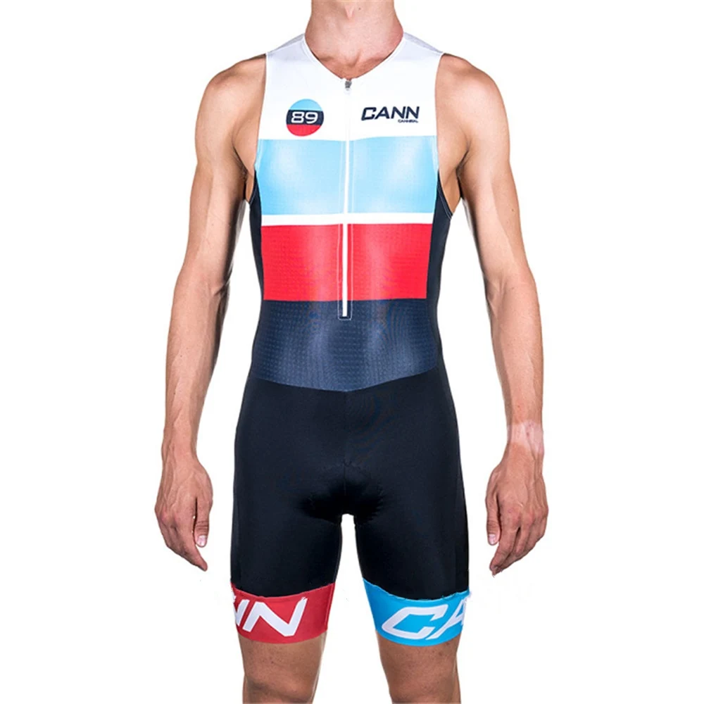 CANNIBAL-Sleeveless Cycling Suit for Men, Triathlon Skinsuit, Maillot, Outdoor Bicycle Bike Jersey Outfit, Summer Clothing