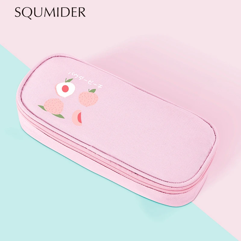 Estuche de lápices creativo de gran capacidad, caja de lápices de frutas, caja de papelería multifuncional, estuche de papelería escolar